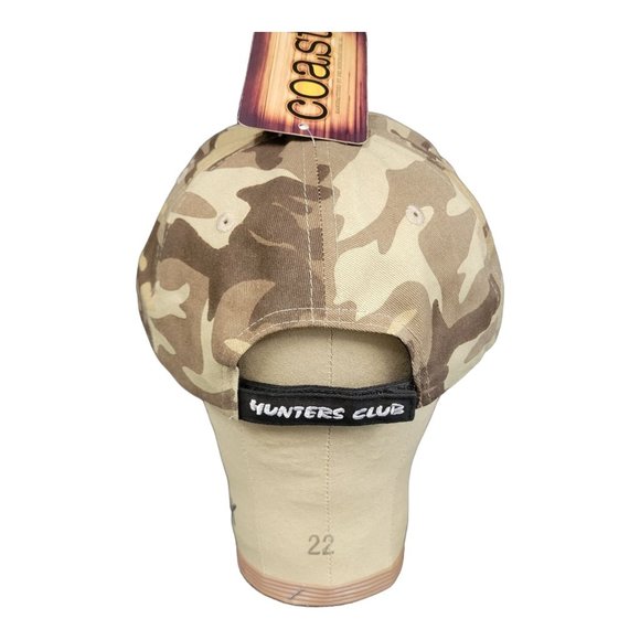 Hunters Club Back Brown Camo Stich Strapback Cap Trucker Hunter Hat Coast NEW - Picture 4 of 11